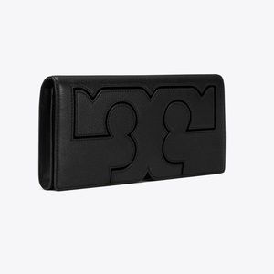 Tory Burch Black Serif Clutch